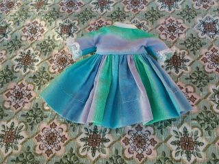 Vintage Tiny Betsy Mccall 8 " Doll Dress Outfit Variegated Blue Green Purple 8155