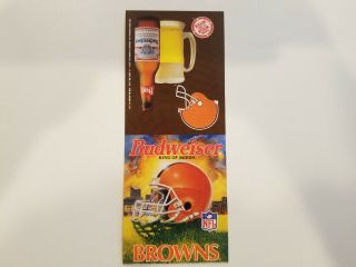 Cleveland Browns 1992 Nfl Football Pocket Schedule - Budweiser Set