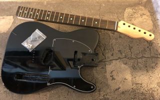 Custom Black Vintage 60s 70s Fender Telecaster Style Shaped Body Neck Project