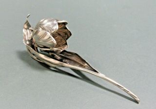 Rare Italian Buccellati Sterling Silver Tulip Candle Snuffer Or Table Ornament