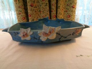 Vintage Roseville Pottery “magnolia” Pattern 2 - Handle Console Bowl