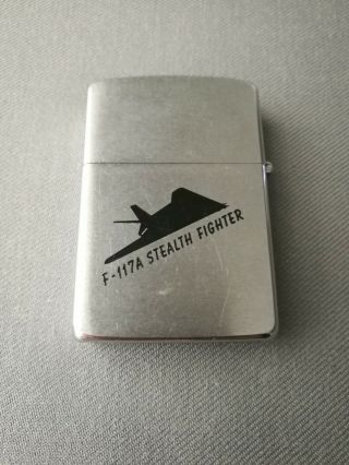 VTG 1989 4450th TACTICAL GROUP / F - 117A STEALTH FIGHTER 2 - SIDED ZIPPO LIGHTER 2