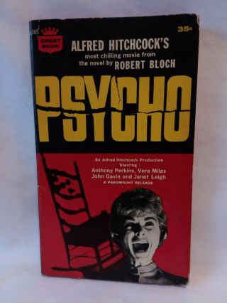 Robert Bloch Psycho Vintage 1960 1st Prtg Pb Movie Tie In Alfred Hitchcock
