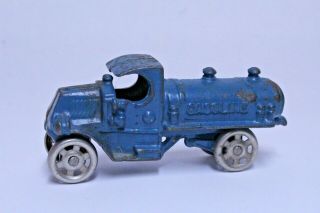 Antique Cast Iron A.  C.  Williams Kilgore Mack Bull Dog Gasoline Tanker Truck