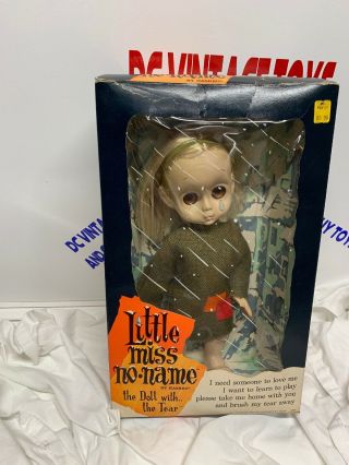 Vintage 1965 Little Miss No Name Doll With Tear Rare