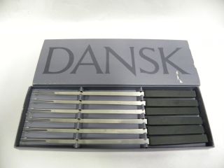 Set Of " 6 " Vtg Danish Modern Eames Era Retro Fondue Forks By Dansk Designs (a7)