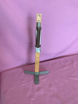 Vintage Pin - It Skirt Marker Hem,  20 " Wood Ruler Measure Tool,  Orco Made Usa Y