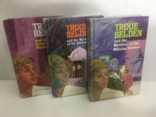 Set Of 3 Trixie Belden Vintage Mystery Novels 3,  14,  16 Whitman Publishing