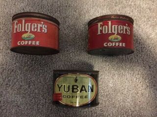 Vintage Coffee Tins 2 Folger 