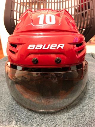 2013 - 14 Arizona/phoenix Coyotes Martin Erat Game Worn Red Bauer Helmet Visor