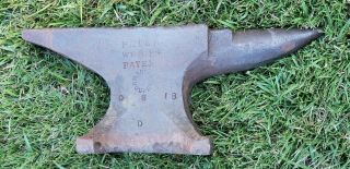 Antique Vintage 100 Pound Peter Wright Blacksmith Anvil Tool Solid Wrought 3