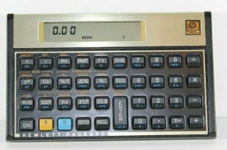 Hp 12c Financial Programmable Calculator & Sleeve Case Vintage Hewlett Packard