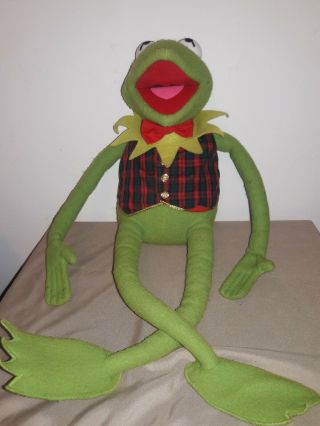 Vintage 1980’s Jim Henson The Muppets Show Kermit The Frog Happy Kermit Plush