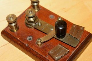 Antique Vintage Telegraph Signal Key Morse Code Part Ue&a Co Boston Part