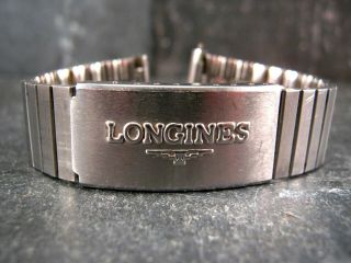 Vintage 20mm Longines Stainless Steel Watch Strap Signed 5.  75 Inches