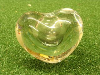 Vintage Timo Sarpaneva Iittala Heart Bud Vase Art Glass Mid Century Modern 1956