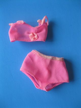 Vintage Barbie Doll Mod Pink Bra & Panties Set Perfect Beginnings Pak Clothes B