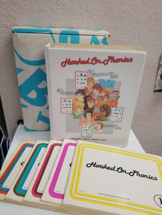 Hooked On Phonics 1992 Vintage Cassette Tapes Set Books Cards Case Learn To Read