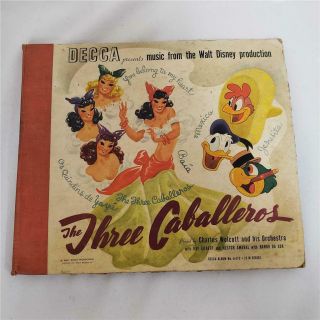 = Vintage Walt Disney The Three Caballeros Decca Albums A - 373 23 M Series 1944