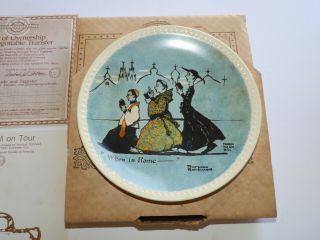 Vtg Catholic Priest Plate Newell Pottery Norman Rockwell When In Rome W/