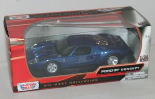 Boxed Die Cast Car 1:24 Scale Motor Max Ford Gt Concept