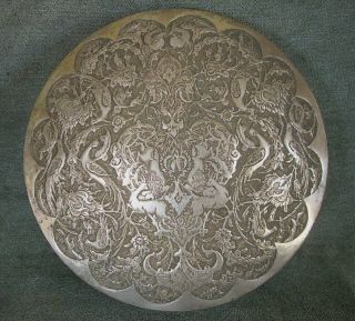 Large Antique Persian Silver Box Hallmarked Metalware Old Iraq Ottoman Islamic