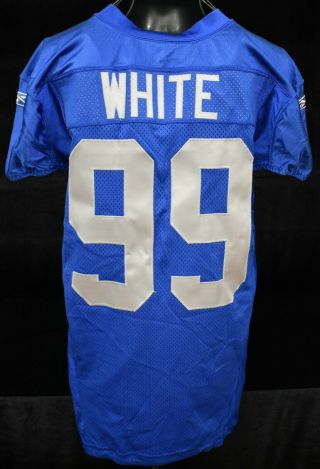 2008 Dewayne White 99 Detroit Lions Game Worn Throwback Football Jersey Loa