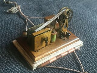 Antique Miniature Morse Code Telegraph Signal Key Morse - Dance Card 1915