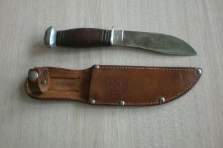 Vintage Boy Scout Knife Remington Dupont Rh 50 Leather Sheath Antique