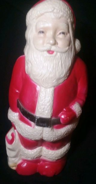 Vintage Union Products Light Up Blow Mold Santa 13 " Christmas Yard Decoration