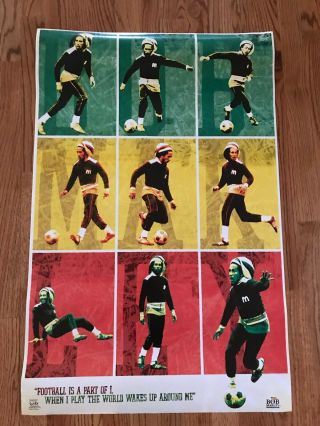 Bob Marley Football Is A Part Of I Jamaican Reggae Soccer Star 24x36 Poster