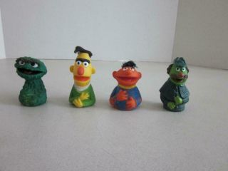 Vintage Sesame Street Finger Puppets Bert Ernie Oscar And Sherlock