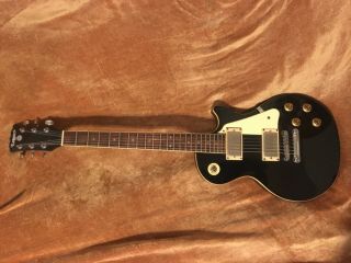 Rh Lotus Les Paul Electric Guitar W/ Fitted Case Black