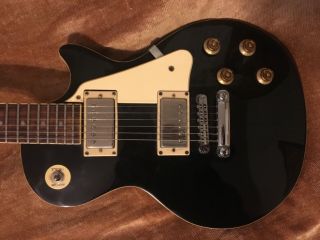 RH Lotus Les Paul Electric Guitar w/ fitted case Black 2