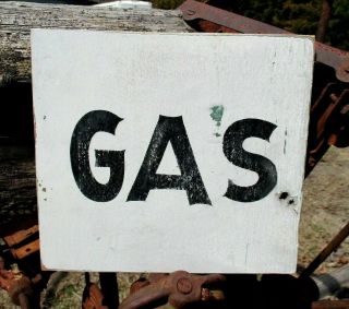 Antique Vintage Style Hand Painted Wood Gas Pump Oil Service Station Shop Sign