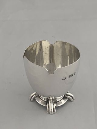 Antique Silver Art Deco Egg Cup 1924 Birmingham Adie Bros Sterling Silver