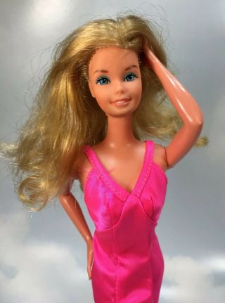 1976 Vintage Superstar Barbie Doll & Pink Dress