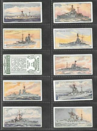Wills Overseas 1926 Interesting (warships) Full 50 Card Set  Warships