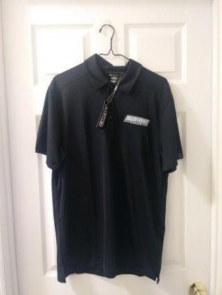 Roush Fenway Racing Team Issued Pit Crew Black Polo Size Medium Ford Ogio Nwt
