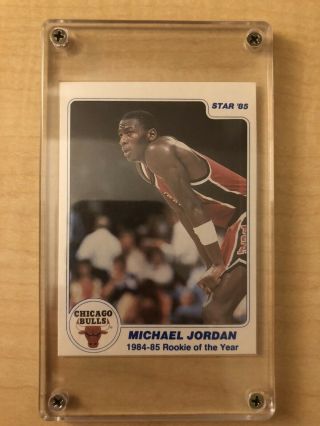 Michael Jordan 1984 - 85 Star Rookie Of The Year Chicago Bulls Basketball