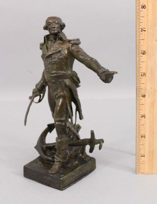 1905 Antique JEAN MAGROU French Bronze Sculpture,  Admiral Georges - Rene Le Peley 2