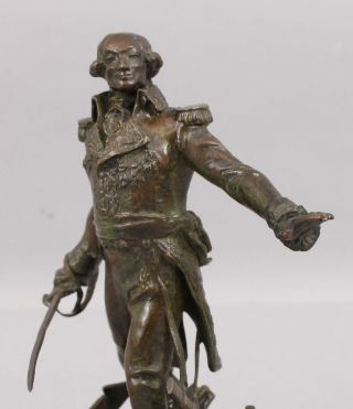 1905 Antique JEAN MAGROU French Bronze Sculpture,  Admiral Georges - Rene Le Peley 3
