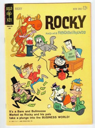 Gold Key Rocky And His Fiendish Friends 4 - Fn June 1963 Vintage Comic