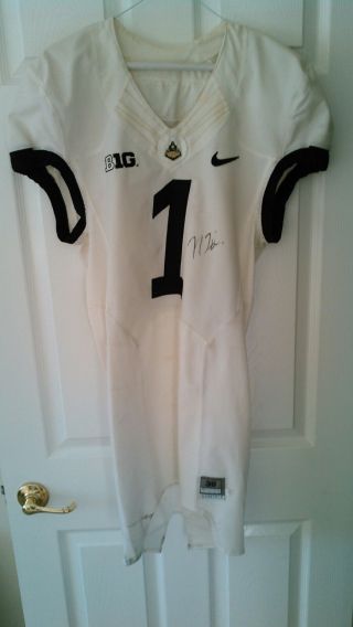 Purdue Boilermakers Game Worn / Signed Auto Nike Football Jersey Harris 1