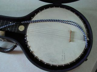 Vintage August Pollmann Professional Banjo 1890 ' s 3