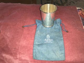 Vintage Mark J.  Scearce Lbj Presidential Sterling Silver Julep Cup With Bag