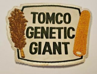 Vintage Tomco Genetic Seed Corn Back Patch 7 " X 5 "