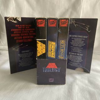 Unaltered Theatrical Star Wars Trilogy 1992 Cbs Fox Vhs Box Set Vintage