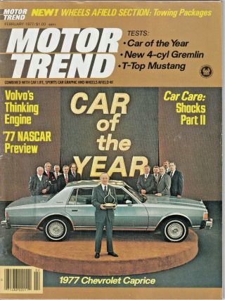 Motor Trend February 1977 Car Of The Year Issue Chevrolet Caprice Volume 29 No 2