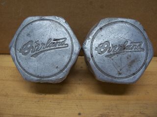 2 Vintage Willys Overland Car Axle Wheel Hub Grease Cap Dust Cover Hubcap